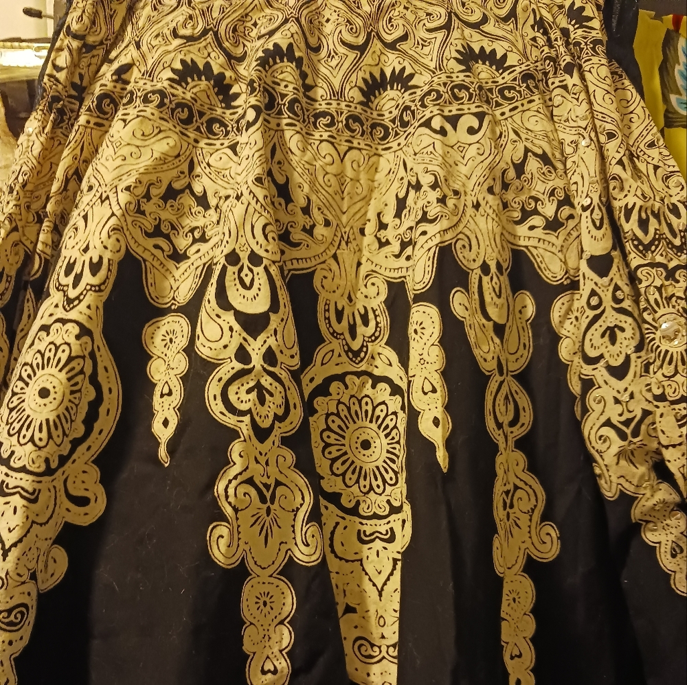VINTAGE ANGIE boho 100% Cotton Print Skirt